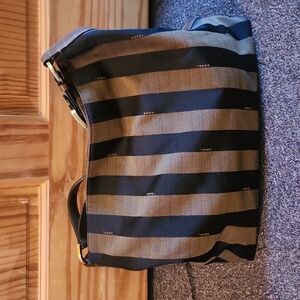 Fendi Pequin Canvas Hobo